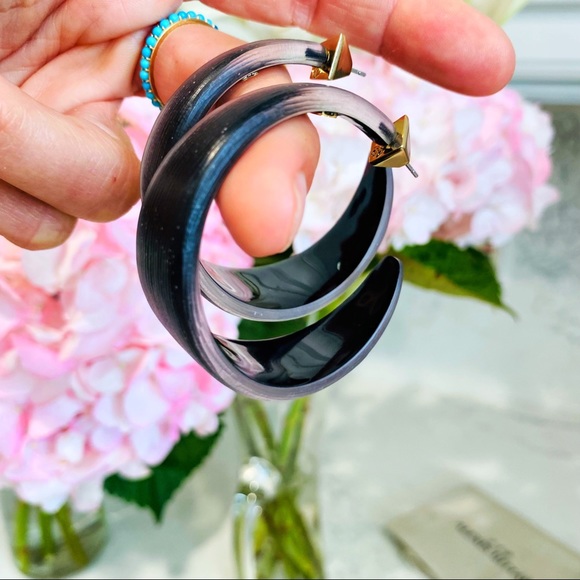 Alexis Bittar Wide Graduated Medium Hoop Earrings - Picture 12 of 16